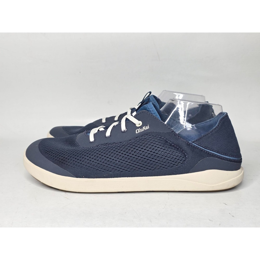 OluKai Moku Pae Men's Sneakers Size 13 EU 46 Navy Mesh Boat Shoes Slip-on Casual - Picture 2 of 10